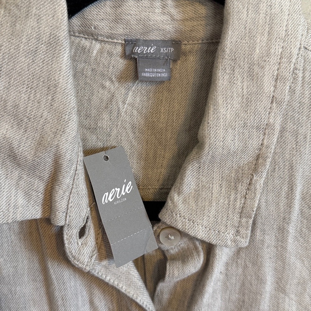 Aerie oversized soft button up top - Picture 2 of 4
